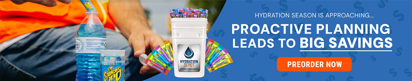 Hydration season is approaching. Hydration Depot helps crews stay prepared with bulk hydration solutions designed for proactive planning, cost control, and compliance. From electrolyte freezer pops to trusted hydration brands, we make it easy to plan ahea