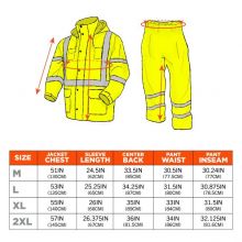 GloWear 8376K Lightweight Hi-Vis Rain Suit - 3