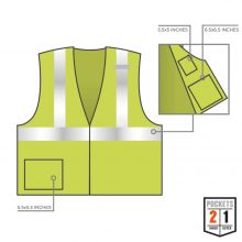 GloWear 8217BA Breakaway Mesh Hi-Vis Safety Vest - 3