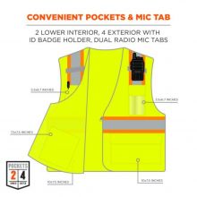 GloWear 8246Z Mesh Hi-Vis Safety Vest - 2