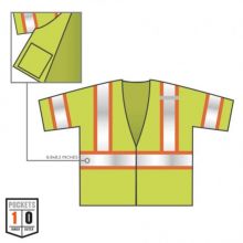 GloWear 8330Z Two Tone Hi-Vis Safety Vest - 3