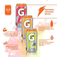Gatorade Orange Thirst Quencher Sports Drink Cans - 1