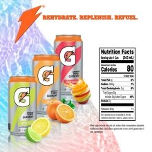 Gatorade Thirst Quencher Sports Drink Cans - 5