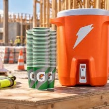 7 oz Gatorade Waxed Logo Paper Cups 2500/cs-2