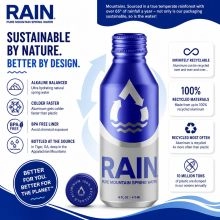 Rain 16 oz Aluminum Bottled Spring Water, Full Truckload-2