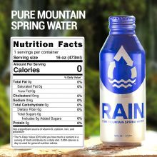 Rain 16 oz Aluminum Bottled Spring Water, Full Truckload-3