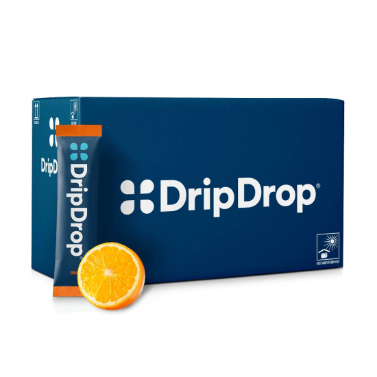DripDrop Electrolyte Powder Sticks - Pack of 100 - Orange Flavor