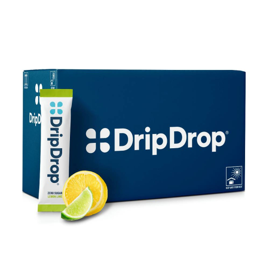 DripDrop Electrolyte Powder Sticks - Pack of 100 - Lemon Lime Zero Sugar