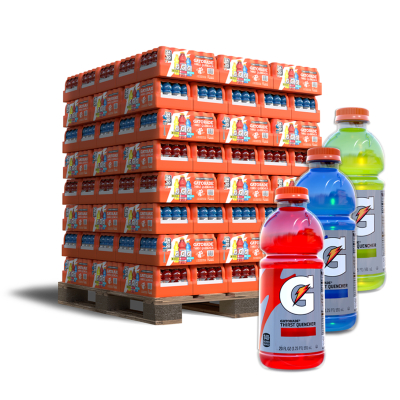 Gatorade 20 oz Wide Mouth Bottles - 54 Assorted Case Pallet - Fast Shipping