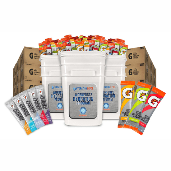 Gatorade & Zero Individual Powder Sticks Bundle -  5952 Sticks for 100 Employees