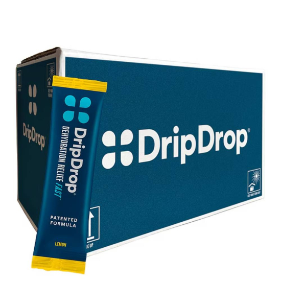 DripDrop Electrolyte Powder Sticks -  Pack of 100 - Lemon Flavor