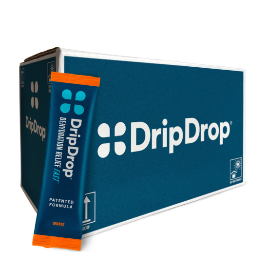 DripDrop Electrolyte Powder Sticks - Pack of 100 - Orange Flavor