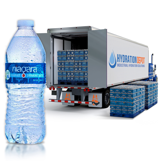 Niagara Purified Water, 16.9-oz Bottle, Bulk Buy 19 Pallets 