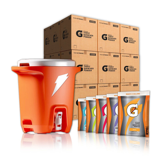 Gatorade 6 Gallon Powder - 20 Cases w/Free Cooler - Exclusive Hydration Depot Bundle  