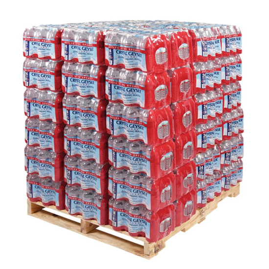Crystal Geyser Alpine Spring Water, 16.9 oz Bottle, 24/Case, 84 Case Pallet
