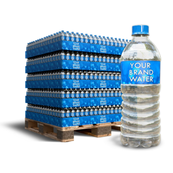 Custom Branded 8 oz Water Bottle Pallet - Add your Logo 