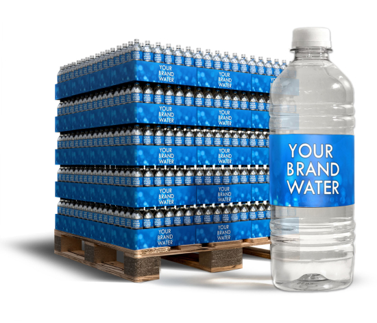 Custom Branded 16.9 oz Water Bottle Pallet - Add your Logo