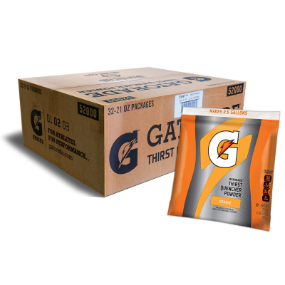 Gatorade Orange 2.5 Gallon Instant Powder Mix - 21 oz Gatorade Mix