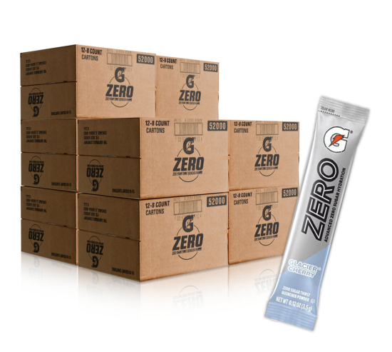 Gatorade Zero Single Serve Glacier Cherry Sticks - 960ct Bulk Pack