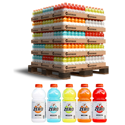 Gatorade Zero 20 oz Thirst Quencher Drink Pallet Bundle - Select Your Flavors