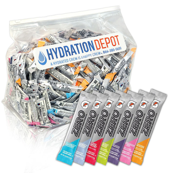 Gatorade Zero Single Serve Sticks - 960 Stick Industrial Variety Pack w/Qwik Dispense Bag