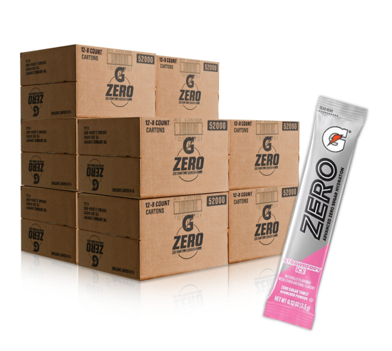 Gatorade Zero Single Serve Strawberry Ice Sticks - 960ct Bulk Pack