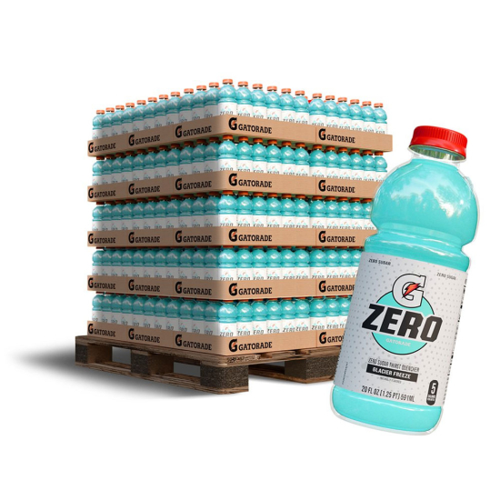 Gatorade Zero Glacier Freeze 20 oz Ready-to-Drink Sports Drink - 54 Case Pallet