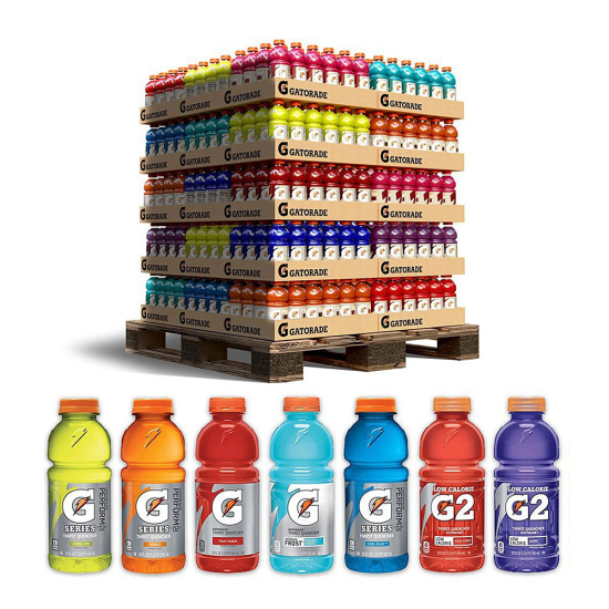 Gatorade 20 oz Ready-To-Drink Sports Drink - 54 Case Pallet - Mix and Match Flavors