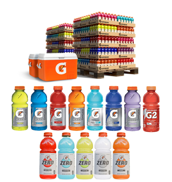 Gatorade Sports Drink 20oz Bottles - 2 Pallets w/ 2 Free Ice Chests