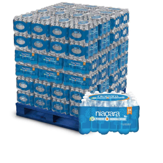 Niagara Purified Water -16.9 oz Bottles - Fast Shipping Pallet - 84 Cases