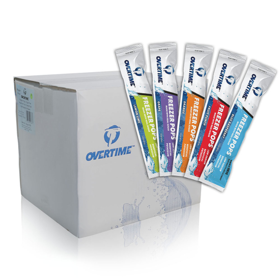 Overtime Sugar Free Electrolyte Freezer Pops - 1500 Pops - 5 Flavor Variety Pack