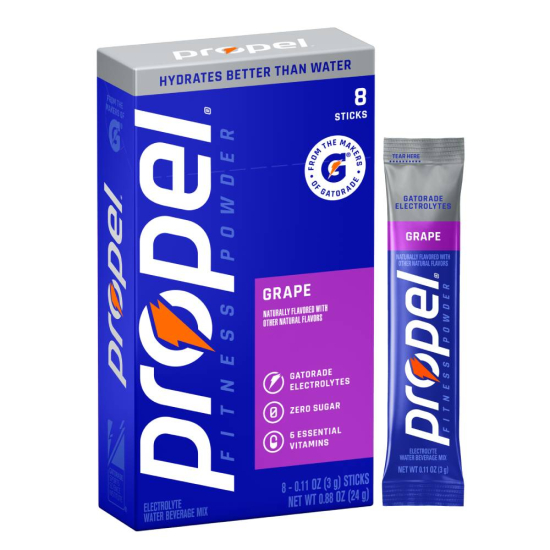 Propel Zero Calories Grape Powder Packets - Propel Packs w/Electrolytes