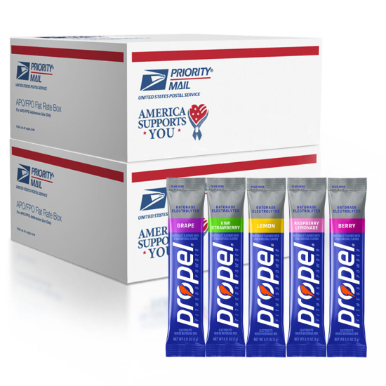 Propel Zero Military Powder Packets - Military Propel Sticks (2 Cases)
