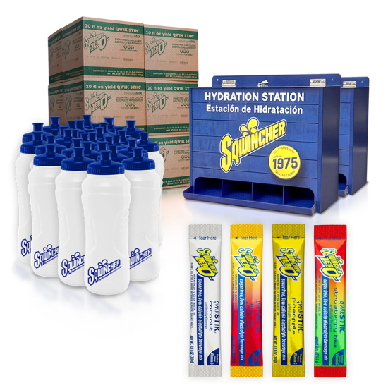 Sqwincher Zero Pure Tropic Hydration 12 Case Dye Free Bundle - 20 oz Sticks