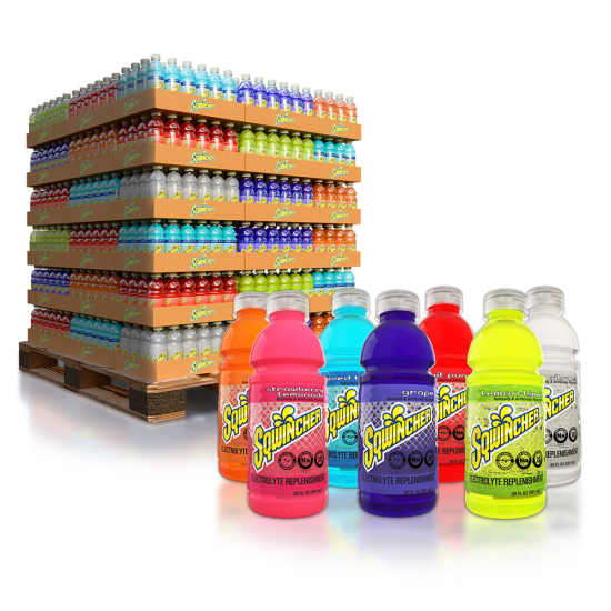 Sqwincher 20 oz Wide Mouth Bottles - 54 Case Pallet Bundle - Select Flavors