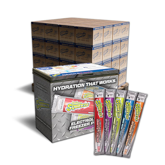 60 cs Sqwincher Regular Assorted Flavor Freezer Pops & FREE 7 Cubic ft Freezer