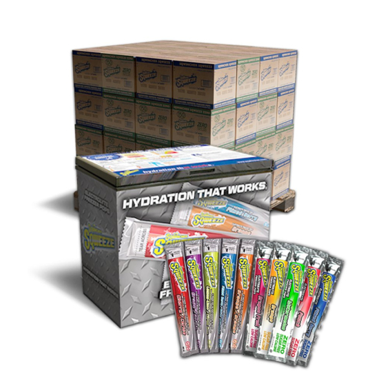 Sqwincher Sqweeze Assorted Freezer Pops 60 cs & Free 7 Cu ft Freezer