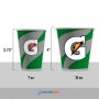 Gatorade 7 oz Waxed Logo Paper Cups - 20 Case Bulk Pallet, 50000 Cups - 1