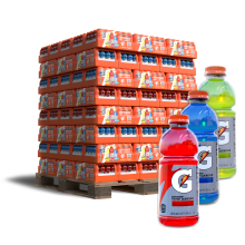 Gatorade 20 oz Wide Mouth Bottles - 54 Assorted Case Pallet - Fast Shipping