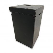 Disposable Trash Container Black w/Multi-Function Lid