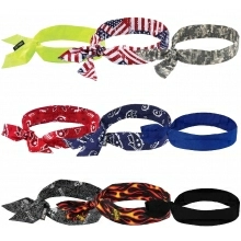 24 Pack Chill-Its 6700 Evaporative Cooling Bandana Headband Tie - Select Color 