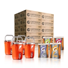Gatorade 2.5 Gallon Powder Variety Flavor Bundle - 20 Cases & 4 Free Coolers