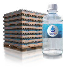 Premium Custom Branded 12 oz Smooth Cylinder Water Bottles Pallet - Add Your Logo