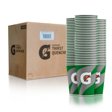 7 oz Gatorade Waxed Logo Paper Cups 2500/cs
