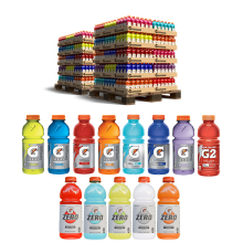 Gatorade 20 oz Wide Mouth Sports Drink - 108 Case Pallet - Mix and Match Flavors