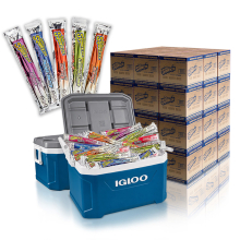 Sqwincher Squeeze Pops & Igloo Cooler Job Site Bundle - 6000 Pops & 2 Coolers