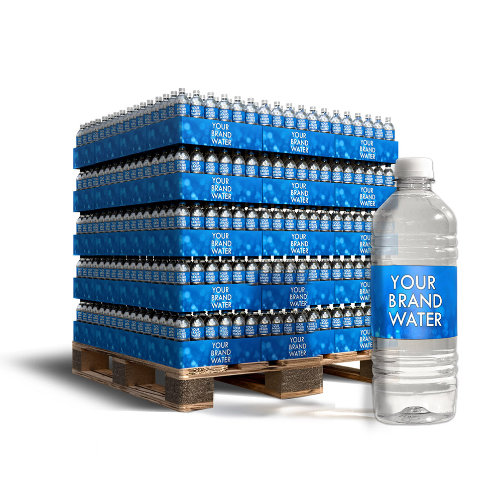 Custom Branded 8 oz Water Bottle Pallet - Add your Logo 