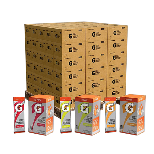 Gatorade thirst quencher powder sticks industrial pallet bundle from Hydration Depot